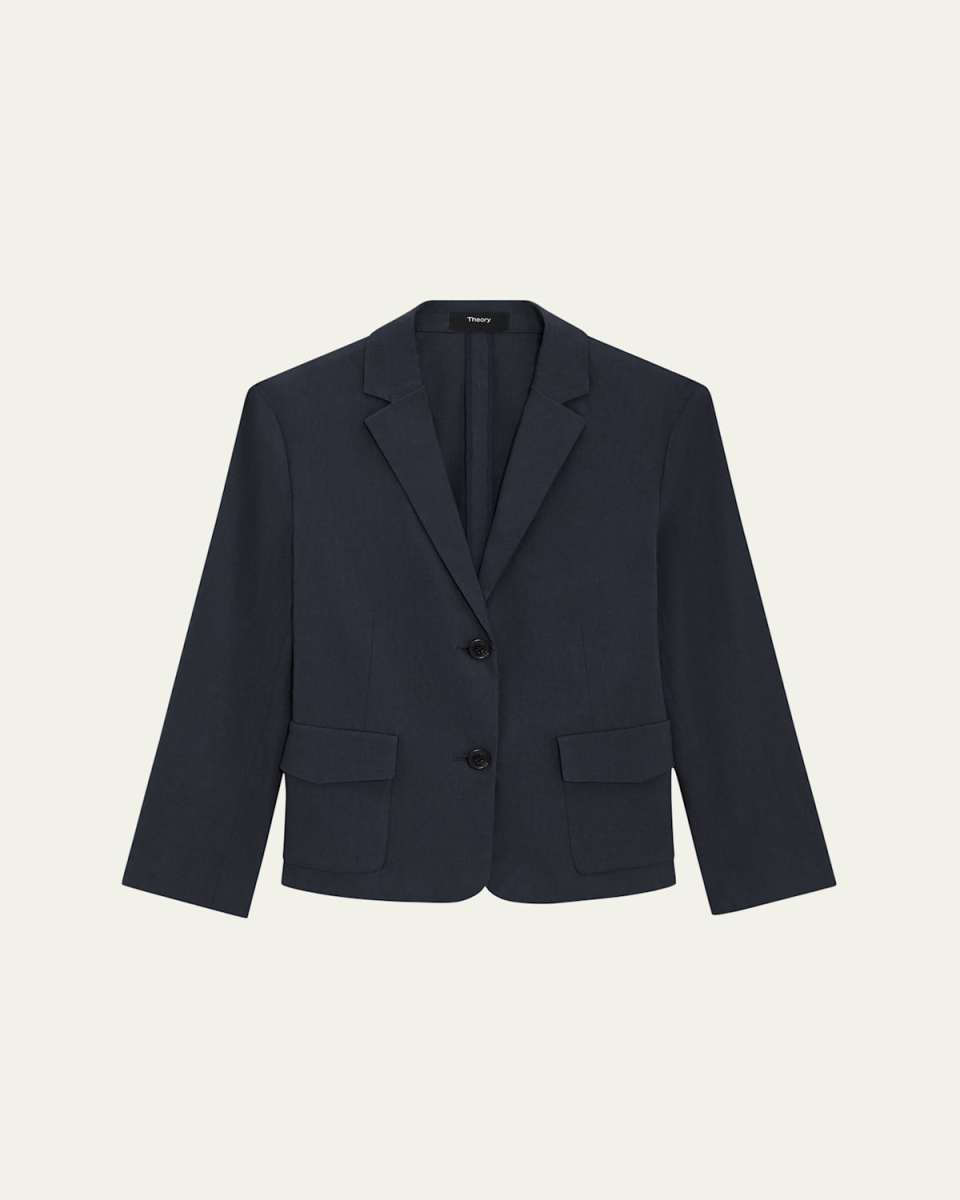 Shrunken Crunch Linen Jacket